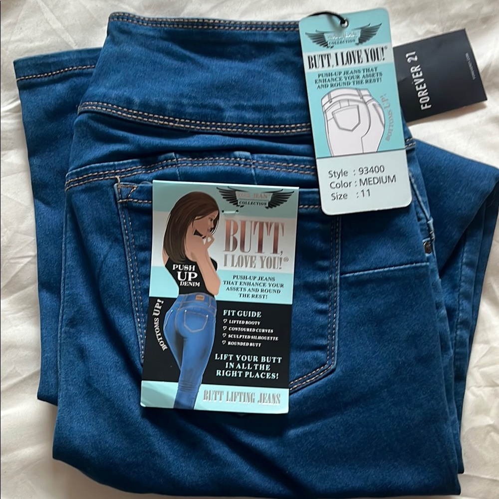 Forever 21 High Rise Medium Blue Jeans